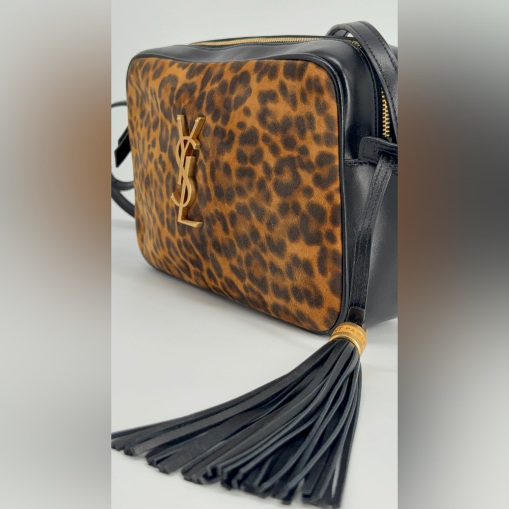 Saint Laurent Leopard Print Lou Camera Crossbody Bag - Picture 4 of 16
